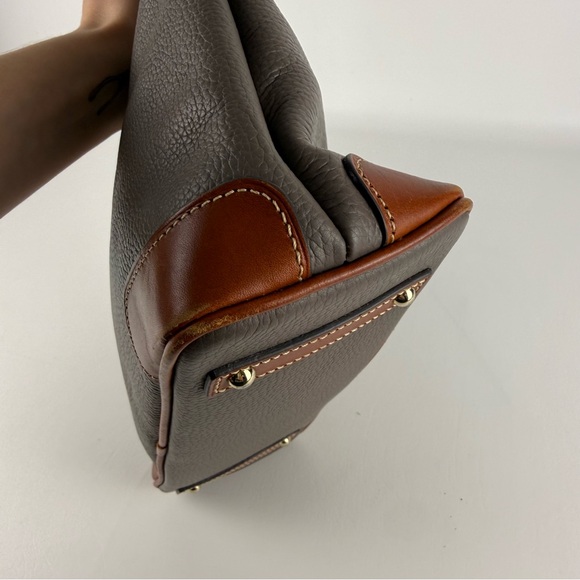 Dooney & Bourke Two-Tone Pebbled Leather Satchel Handbag - Picture 10 of 16